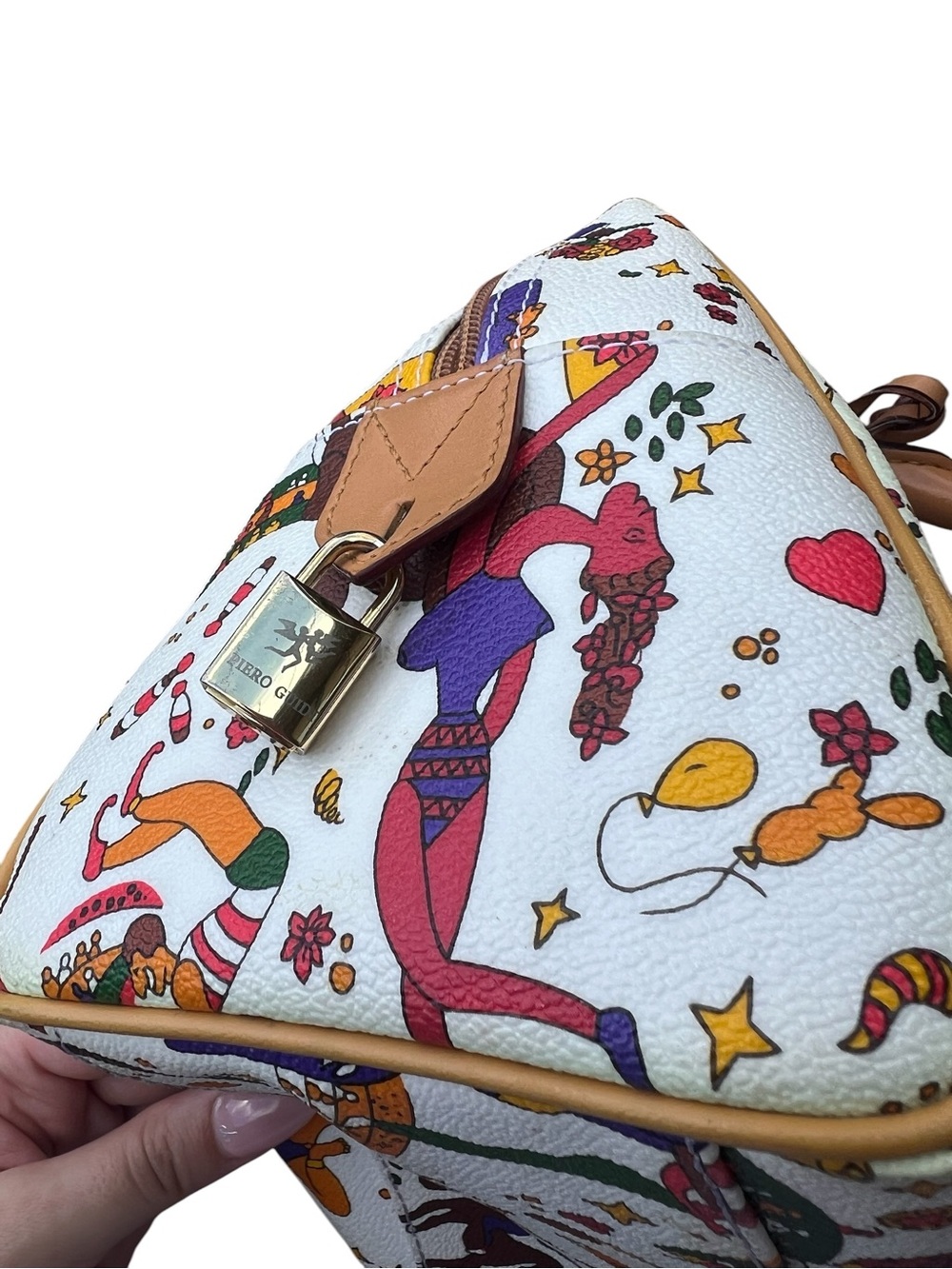 Piero Guidi Magic Circus Bauletto Piccolo Satchel Rare Italian Designer - Picture 4 of 13